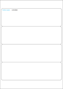 Rectangle A4 Die Cut Labels (rounded corners)