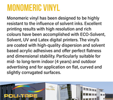 Load image into Gallery viewer, POLI-PRINT -  Monomeric Gloss Removable Vinyl